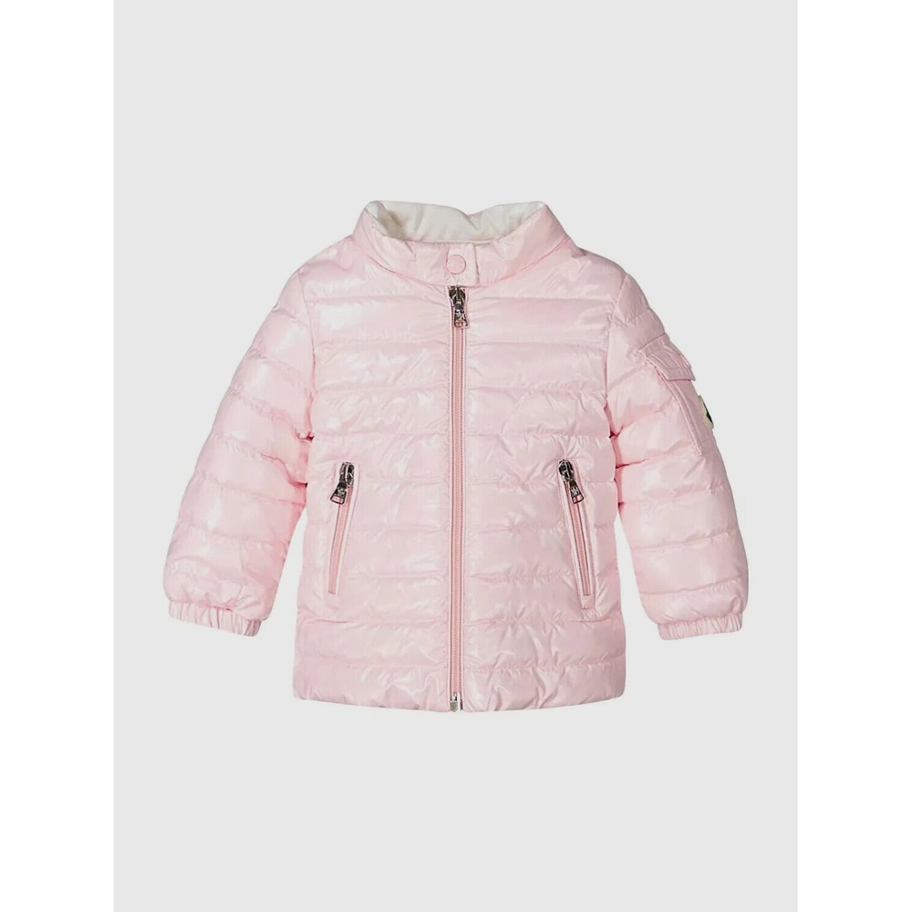 Moncler Girls' Paulas Down Jacket Light Pink Size 3 - 6 months NEW